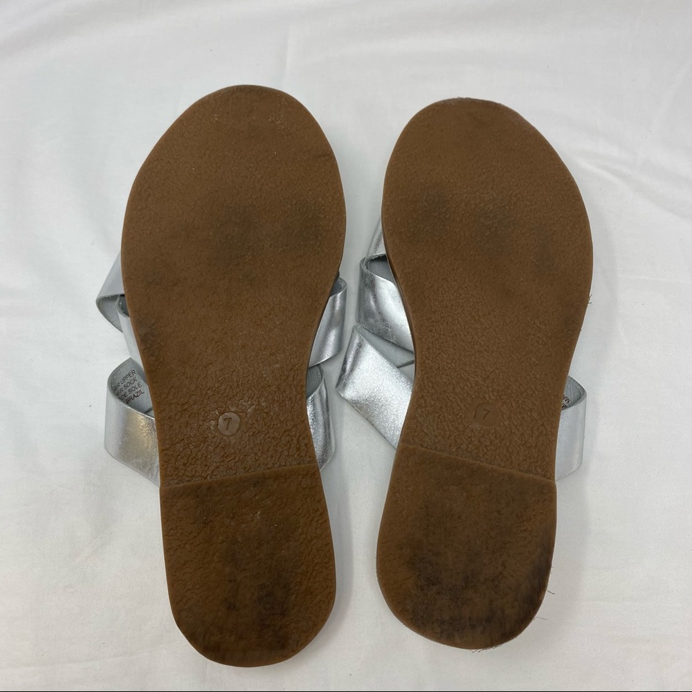 Madewell Metallic The Boardwalk Woven Slide Sandal - Picture 10 of 11